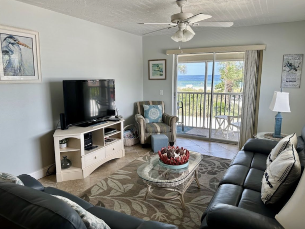 Holmes Beach Vacation end Unit Rental with Gulf View